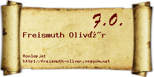 Freismuth Olivér névjegykártya